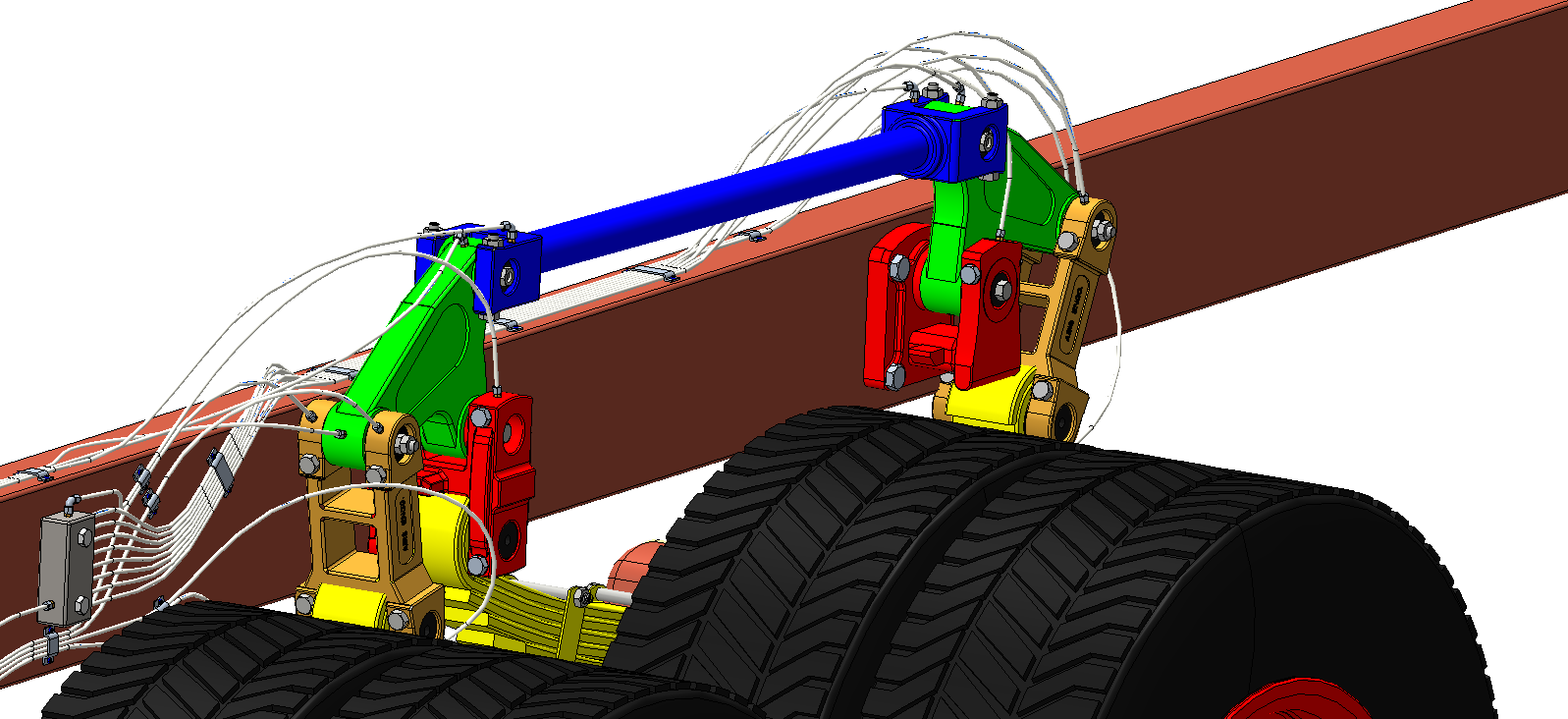 卡车双联轴悬架